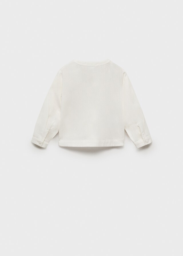 Mango Camisa Algodón Y Lino