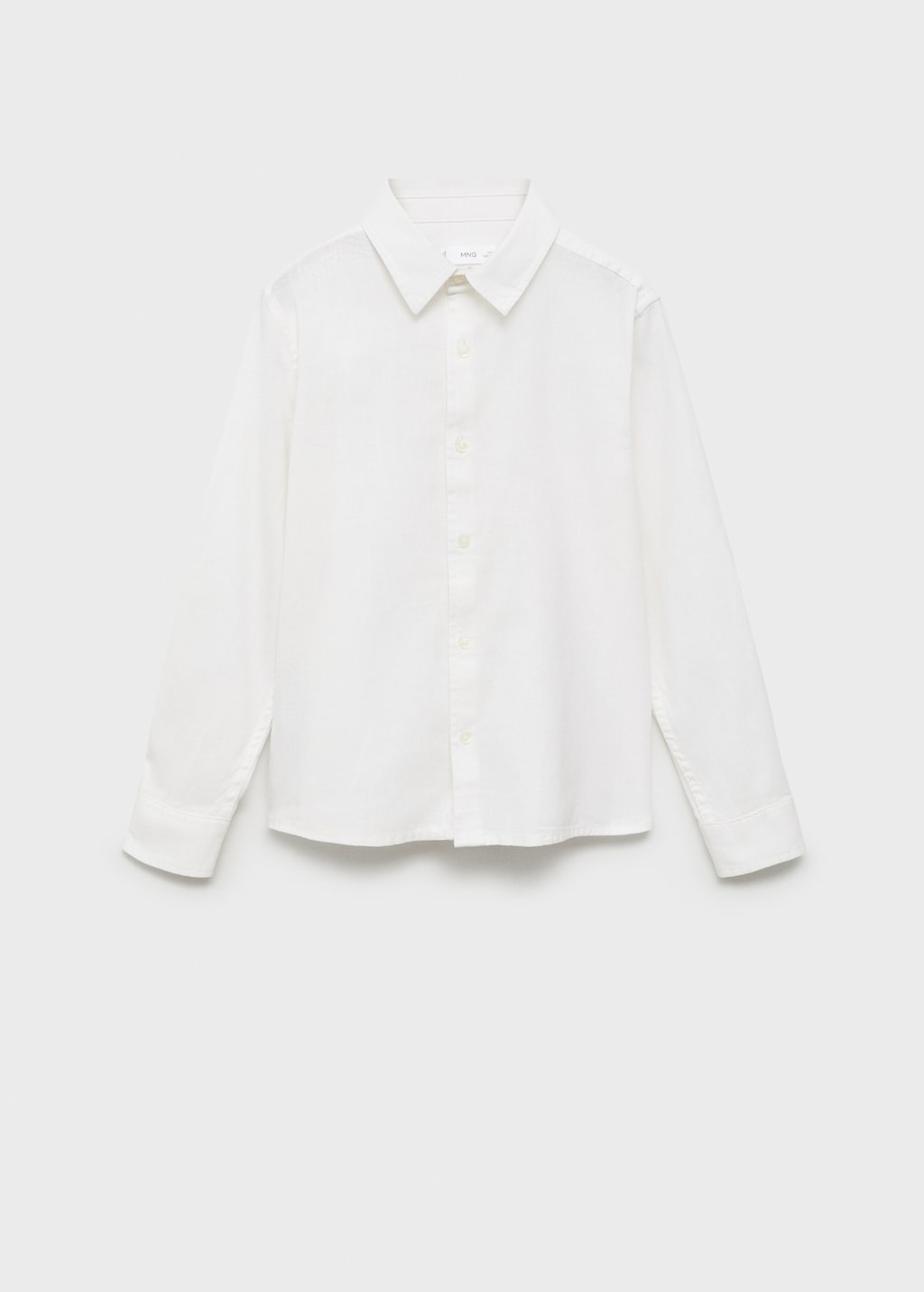 Mango Camisa algodón y lino