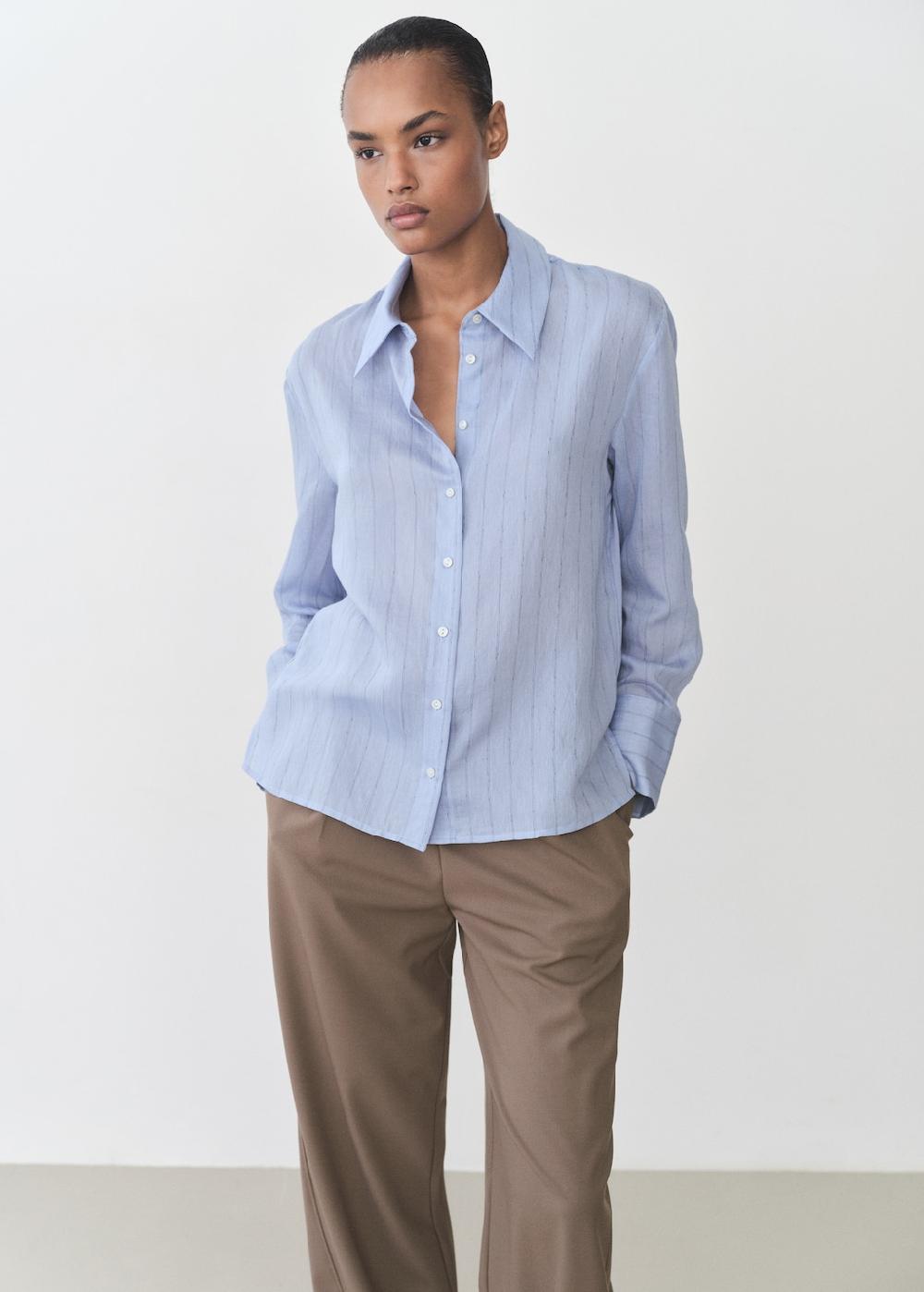 Mango Camisa estampado rayas