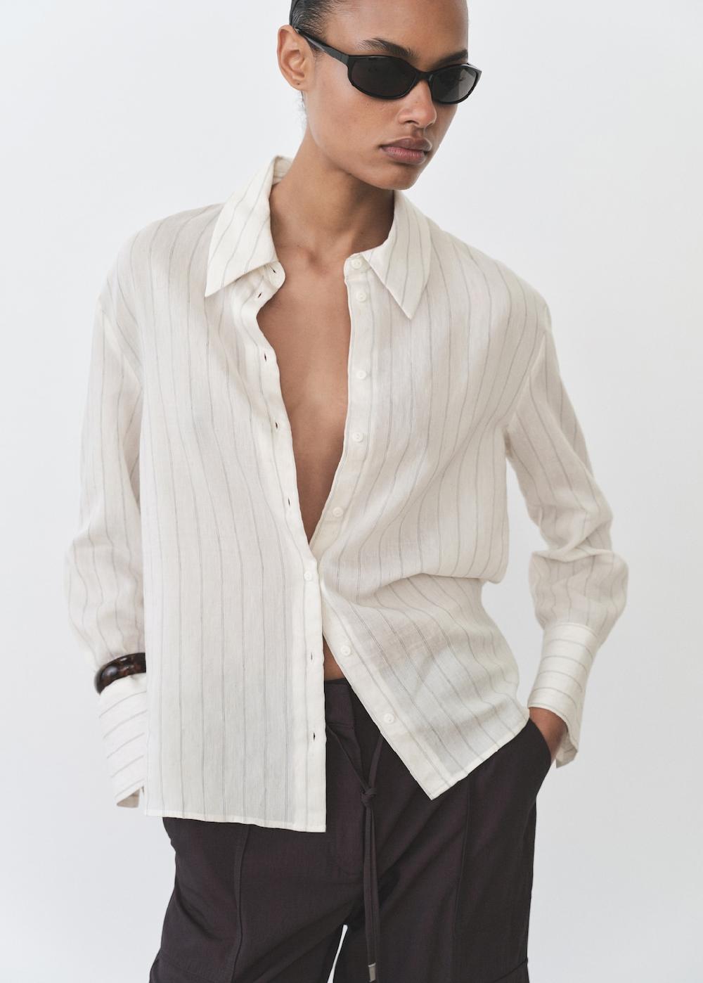 Mango Camisa estampado rayas