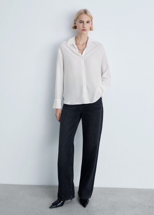 Mango Camisa Fluida Lyocell