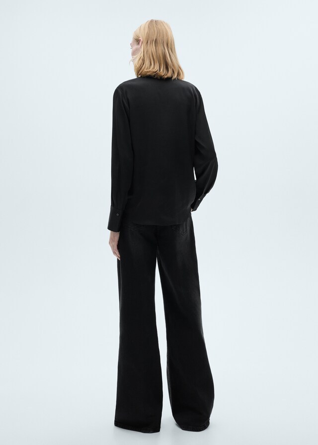 Mango Camisa Fluida Satinada