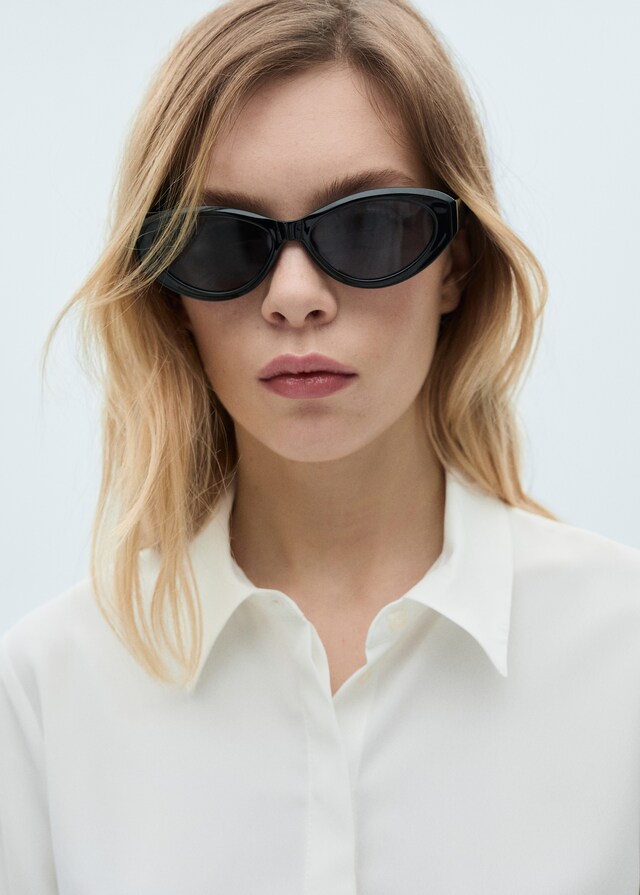 Mango Camisa Manga Larga Fluida