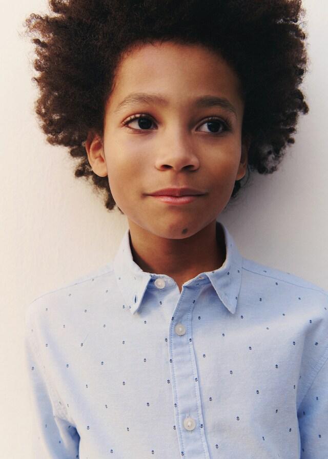 Mango Camisa Oxford Estampada