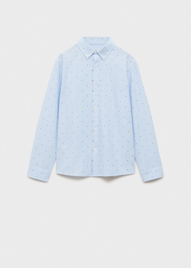 Mango Camisa Oxford Estampada