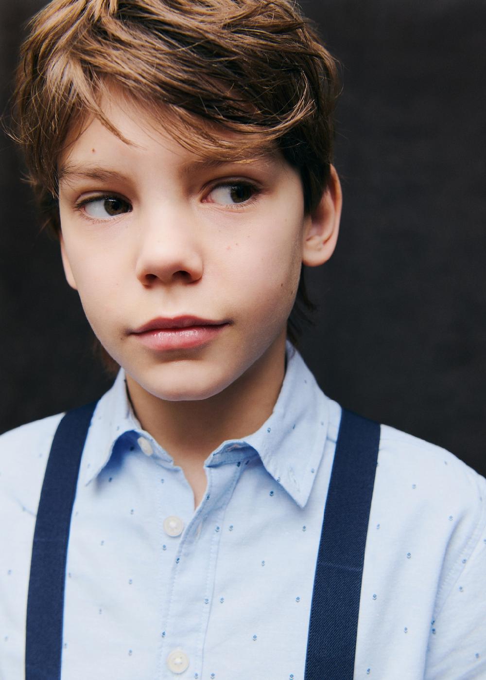 Mango Camisa Oxford estampada