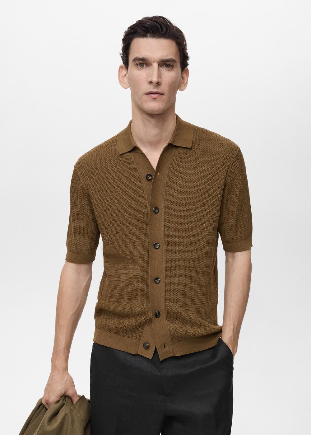 Mango Camisa punto estructura