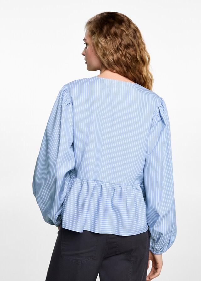 Mango Camisa Rayas Lazos