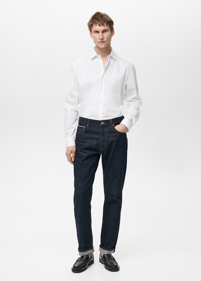 Mango Camisa Regular Fit Algodón Stretch