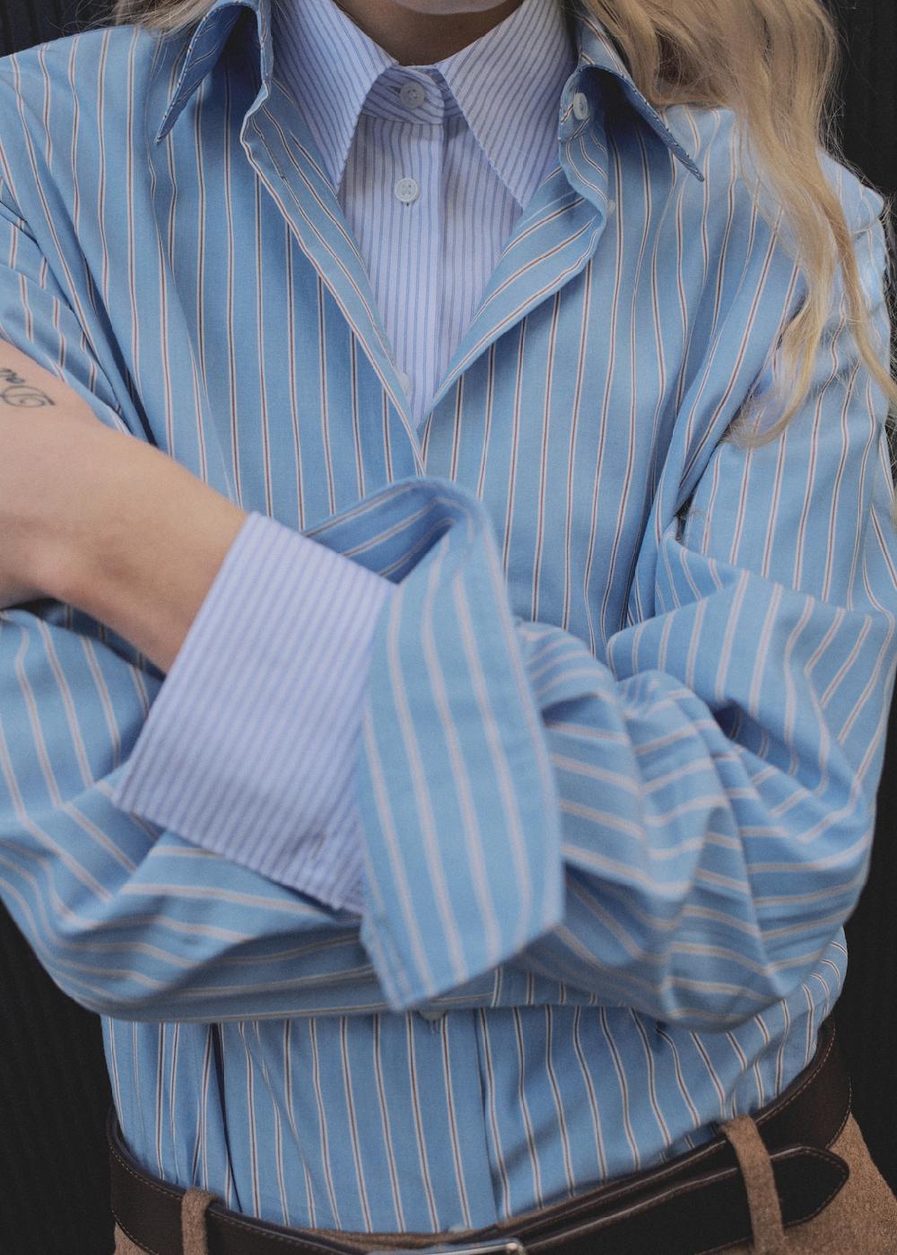 Mango Camisa regular mezcla algodón lyocell