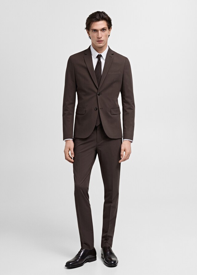 Mango Camisa Traje Slim Fit Algodón