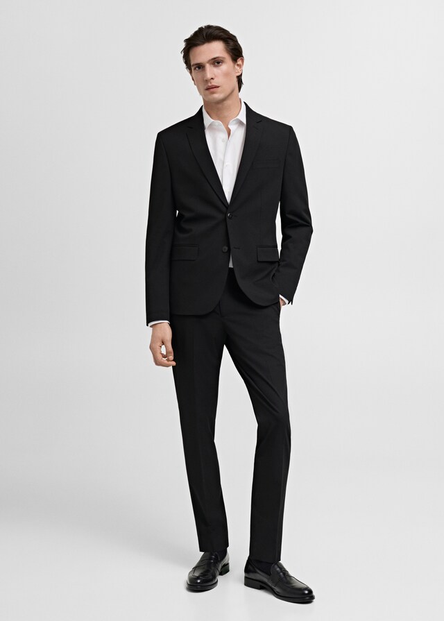 Mango Camisa Traje Slim Fit Algodón Popelín