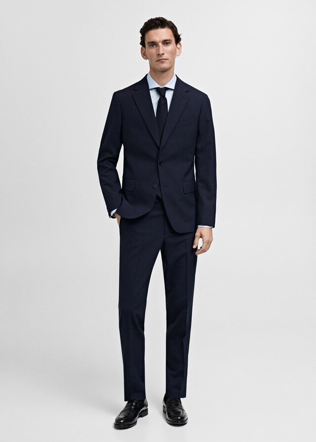 Mango Camisa Traje Slim Fit Algodón Popelín