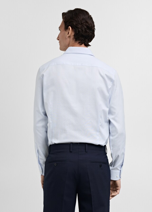 Mango Camisa Traje Slim Fit Twill Microestampado