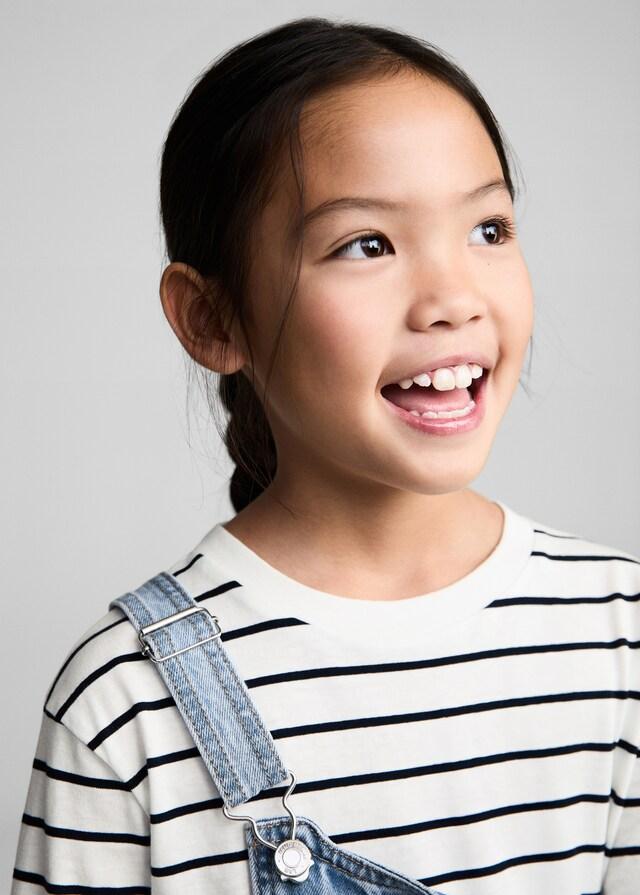 Mango Camiseta 100% Algodón Rayas