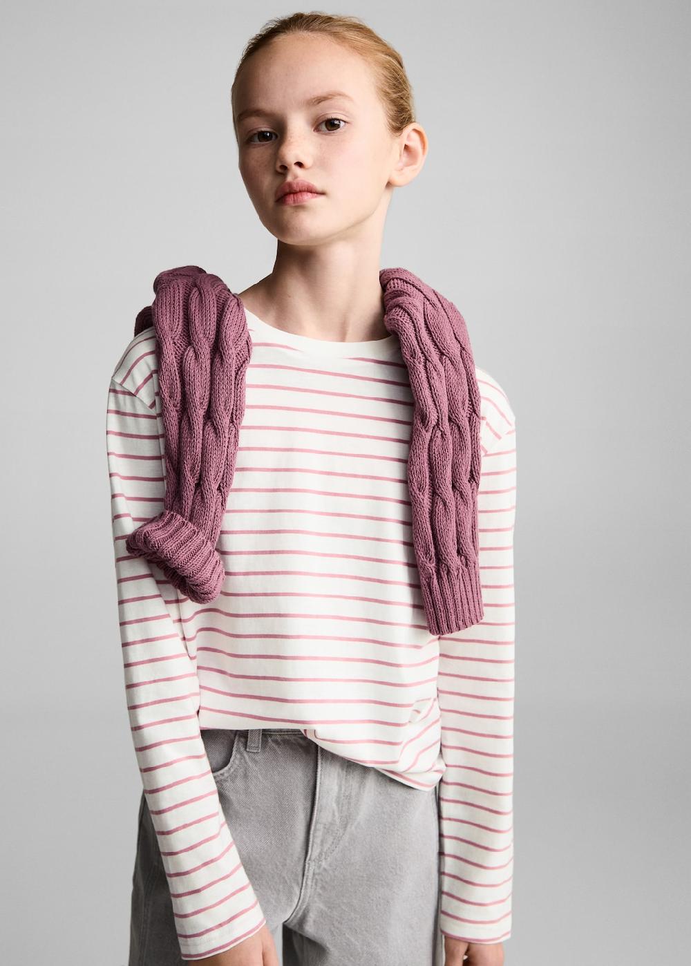 Mango Camiseta 100% algodón rayas