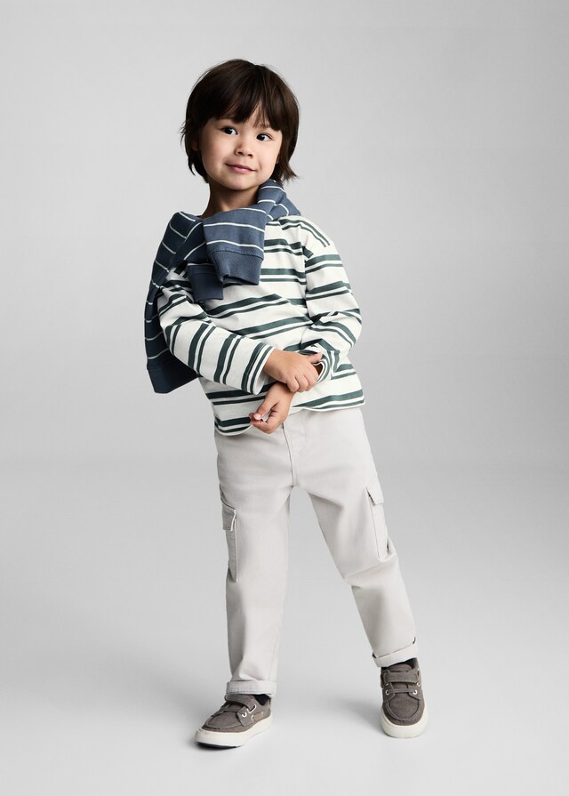 Mango Camiseta 100% Algodón Rayas