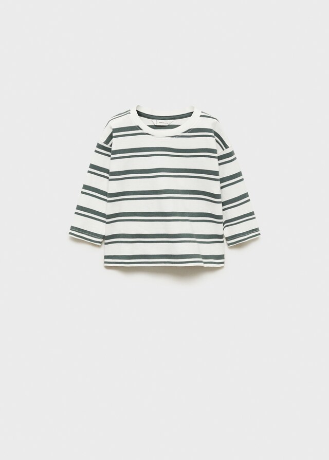 Mango Camiseta 100% Algodón Rayas