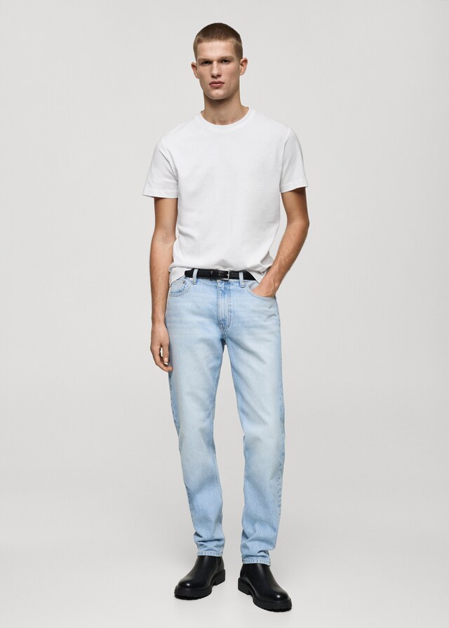 Mango Camiseta 100% Algodón Slim Fit