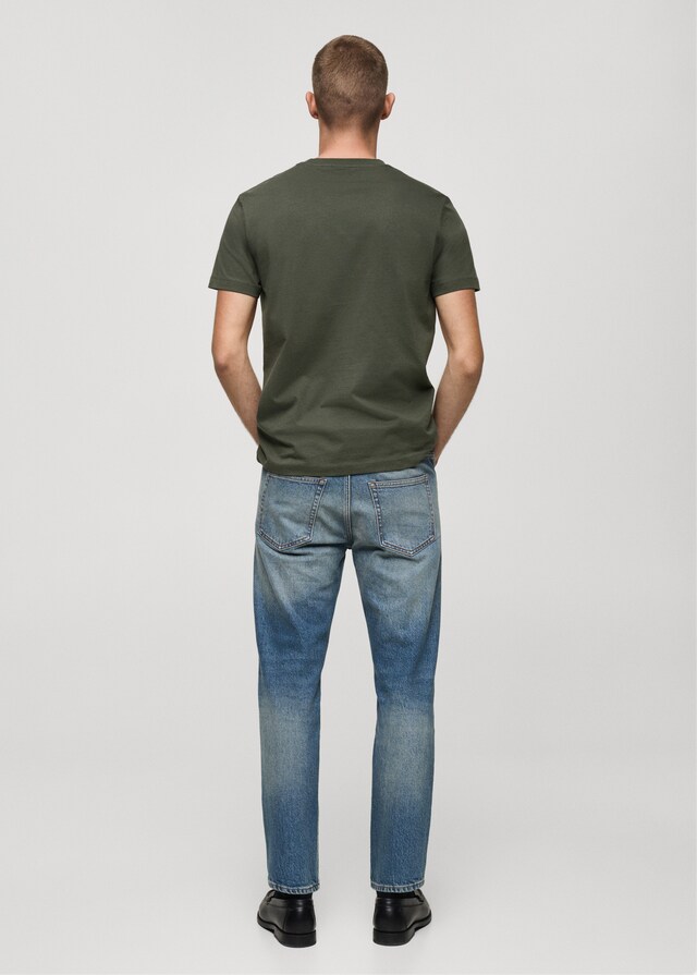 Mango Camiseta 100% Algodón Slim Fit