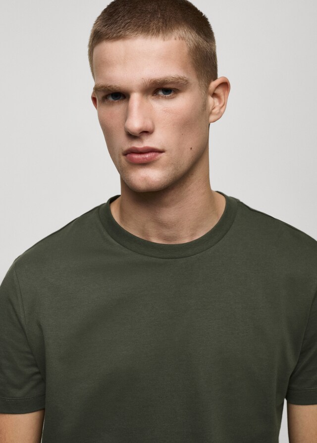 Mango Camiseta 100% Algodón Slim Fit