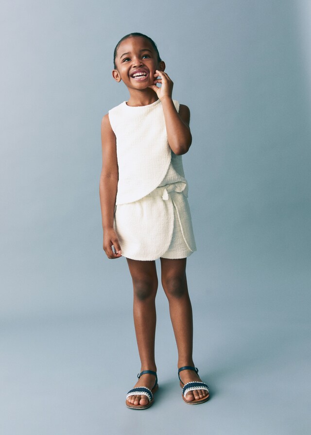 Mango Camiseta Abertura Tweed