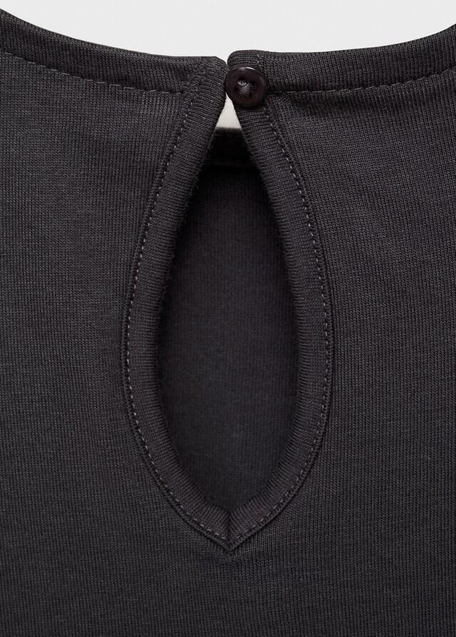 Mango Camiseta Algodón Bordado Inglés