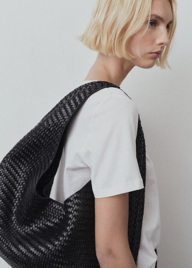 Mango Camiseta Algodón Cuello Pico