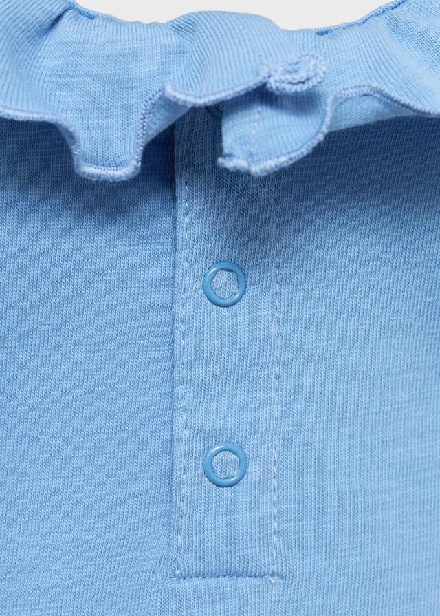 Mango Camiseta Algodón Cuello Volante