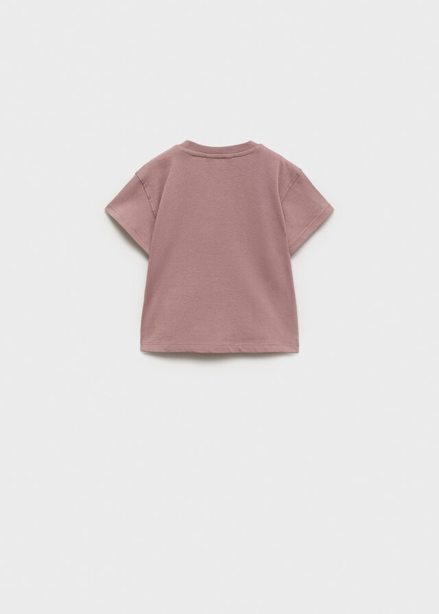 Mango Camiseta Algodón Dibujo
