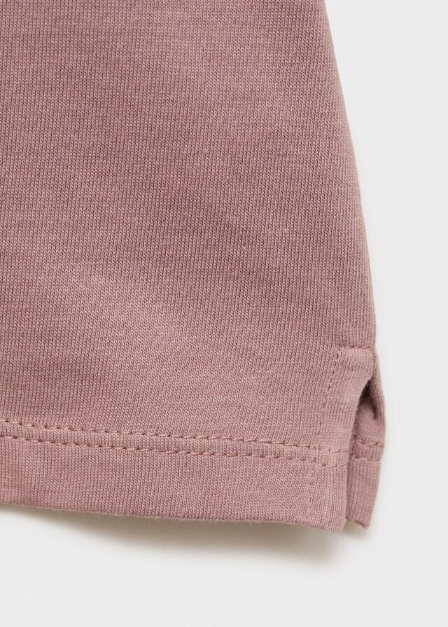 Mango Camiseta Algodón Dibujo