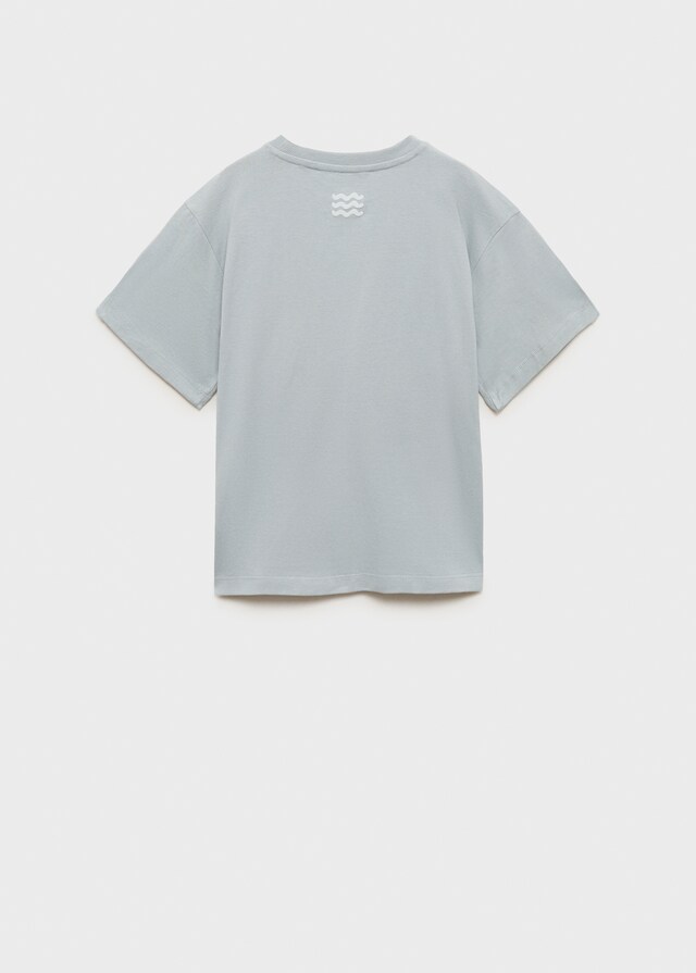 Mango Camiseta Algodón Estampada