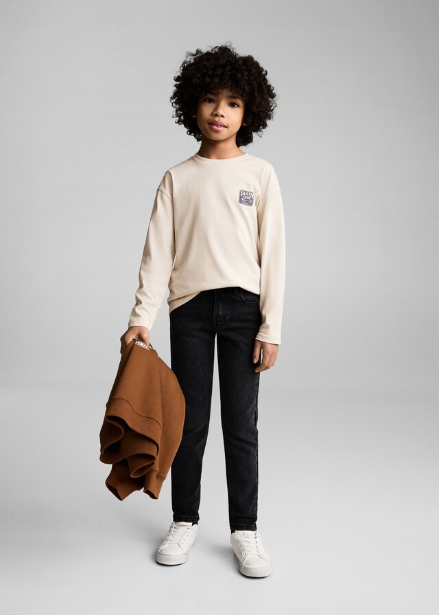 Mango Camiseta Algodón Estampada