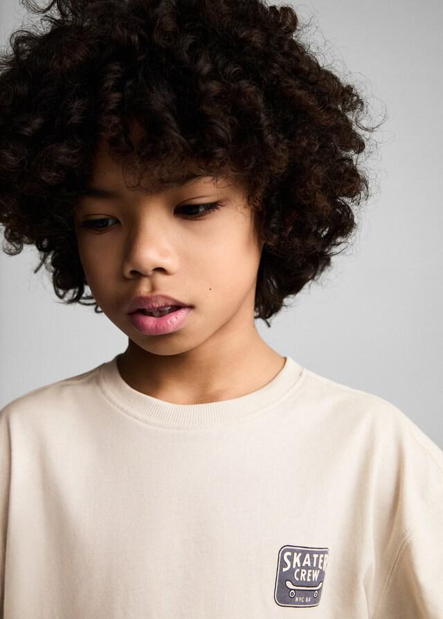 Mango Camiseta Algodón Estampada