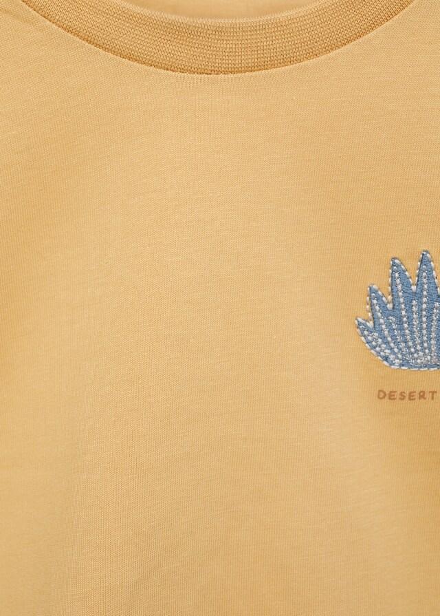 Mango Camiseta Algodón Estampada