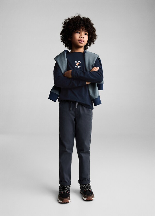 Mango Camiseta Algodón Estampado