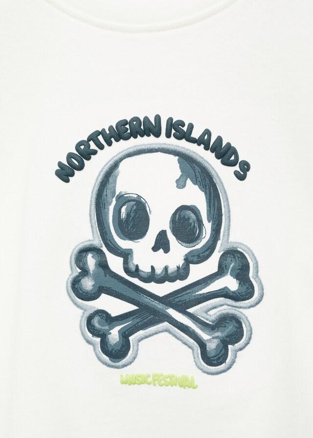 Mango Camiseta Algodón Estampado