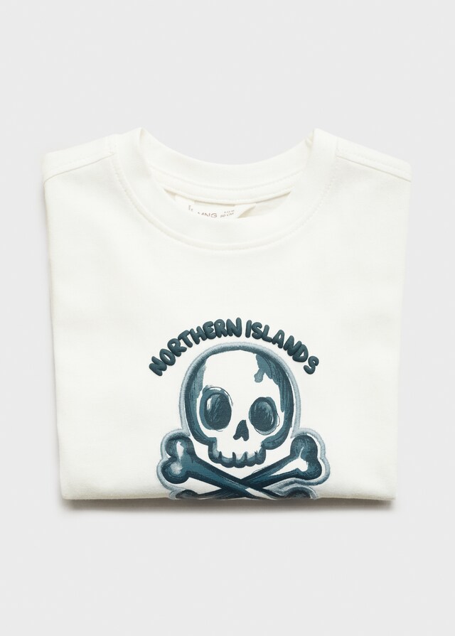 Mango Camiseta Algodón Estampado