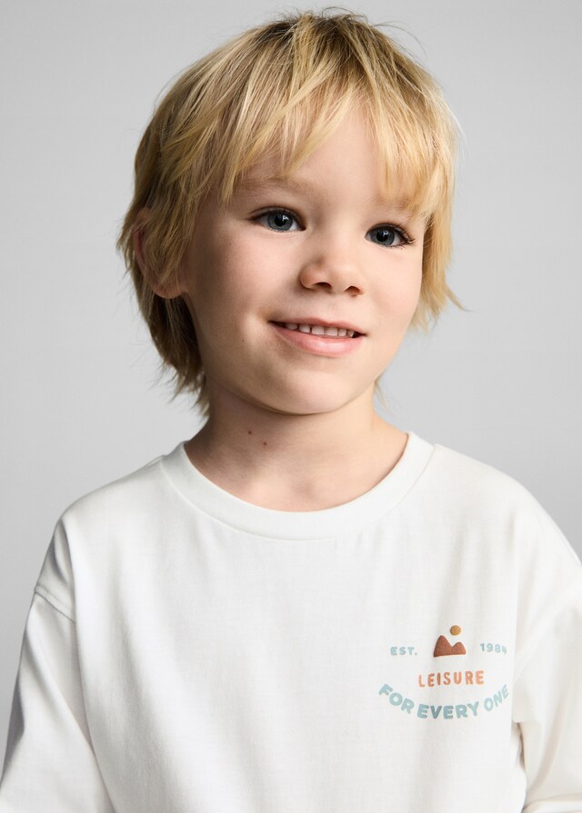 Mango Camiseta Algodón Estampado