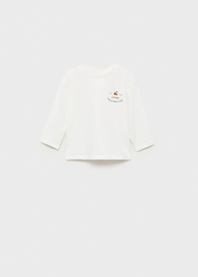 Mango Camiseta Algodón Estampado