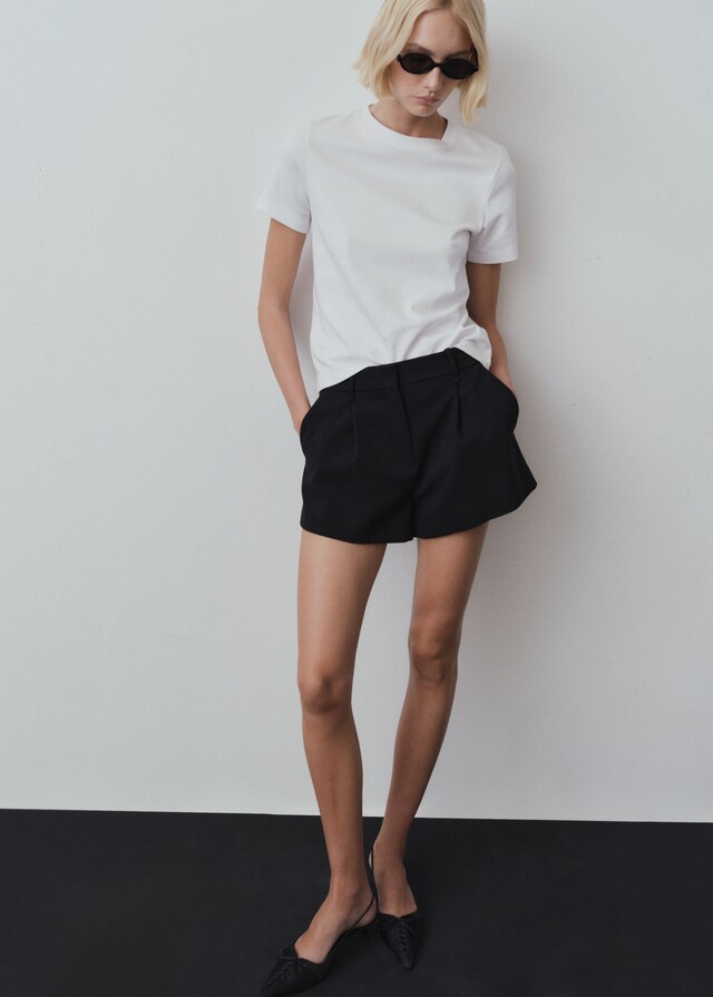 Mango Camiseta Algodón Manga Corta