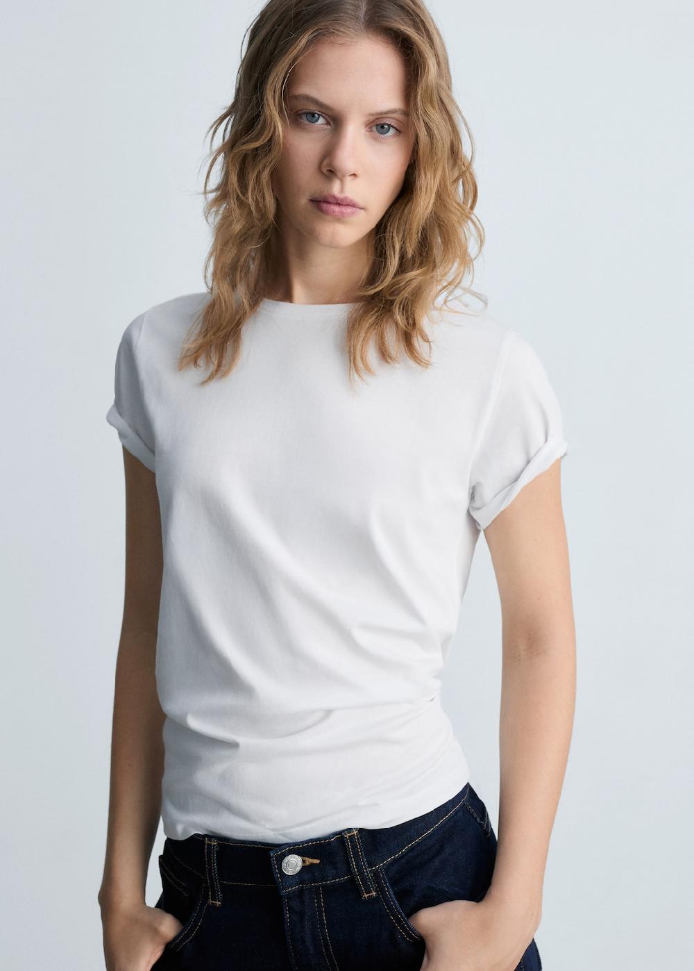 Mango Camiseta algodón manga corta