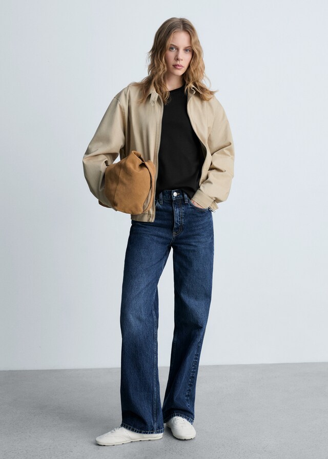 Mango Camiseta Algodón Manga Larga