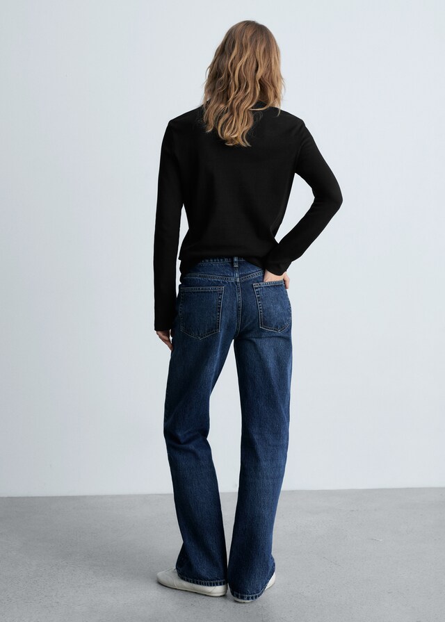 Mango Camiseta Algodón Manga Larga