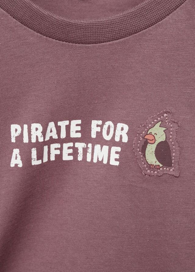 Mango Camiseta Algodón Mensaje