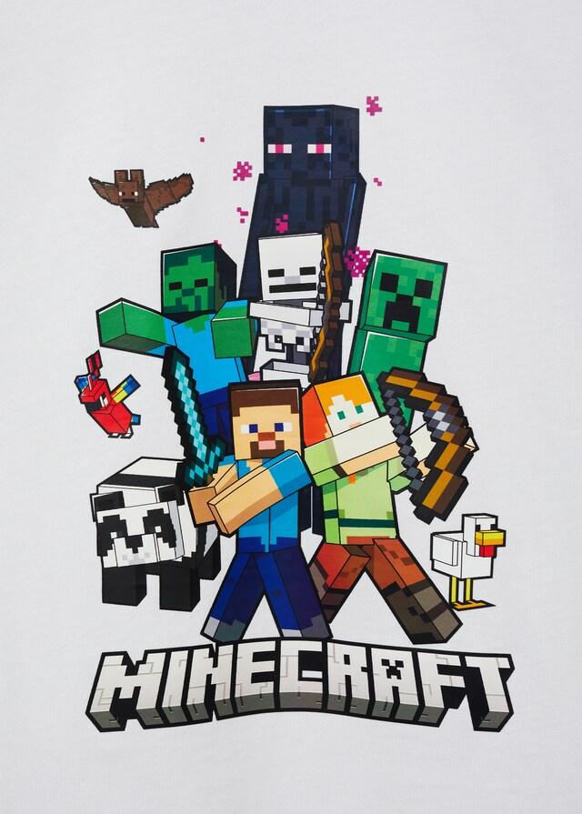 Mango Camiseta Algodón Minecraft