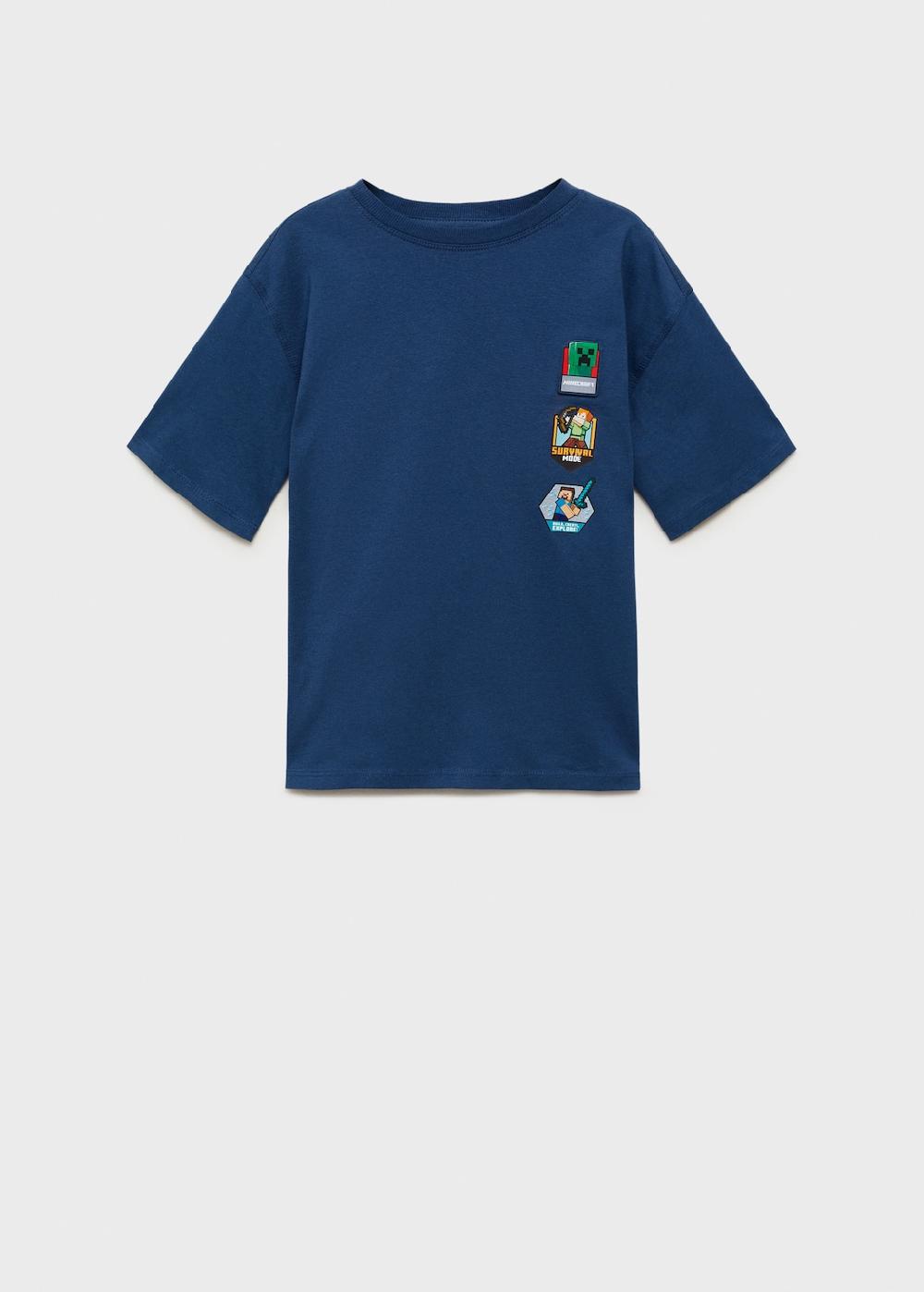 Mango Camiseta algodón Minecraft