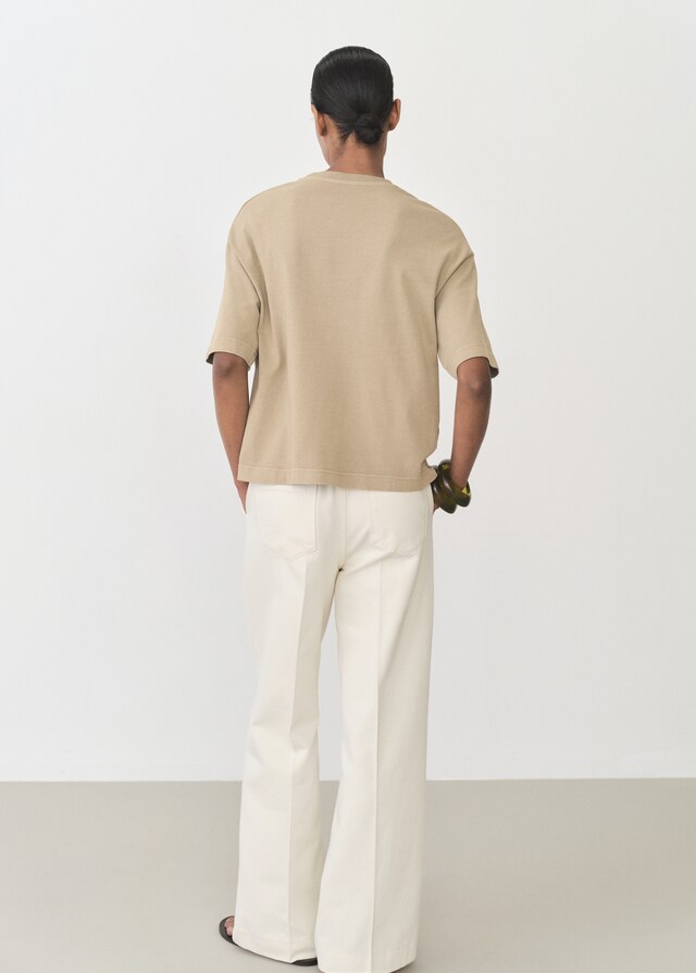 Mango Camiseta Algodón Oversize