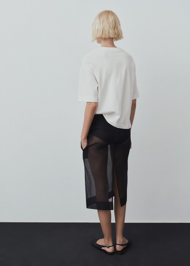 Mango Camiseta Algodón Oversize