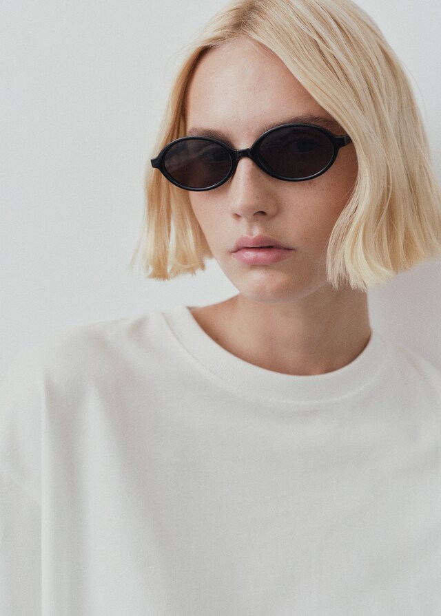 Mango Camiseta Algodón Oversize